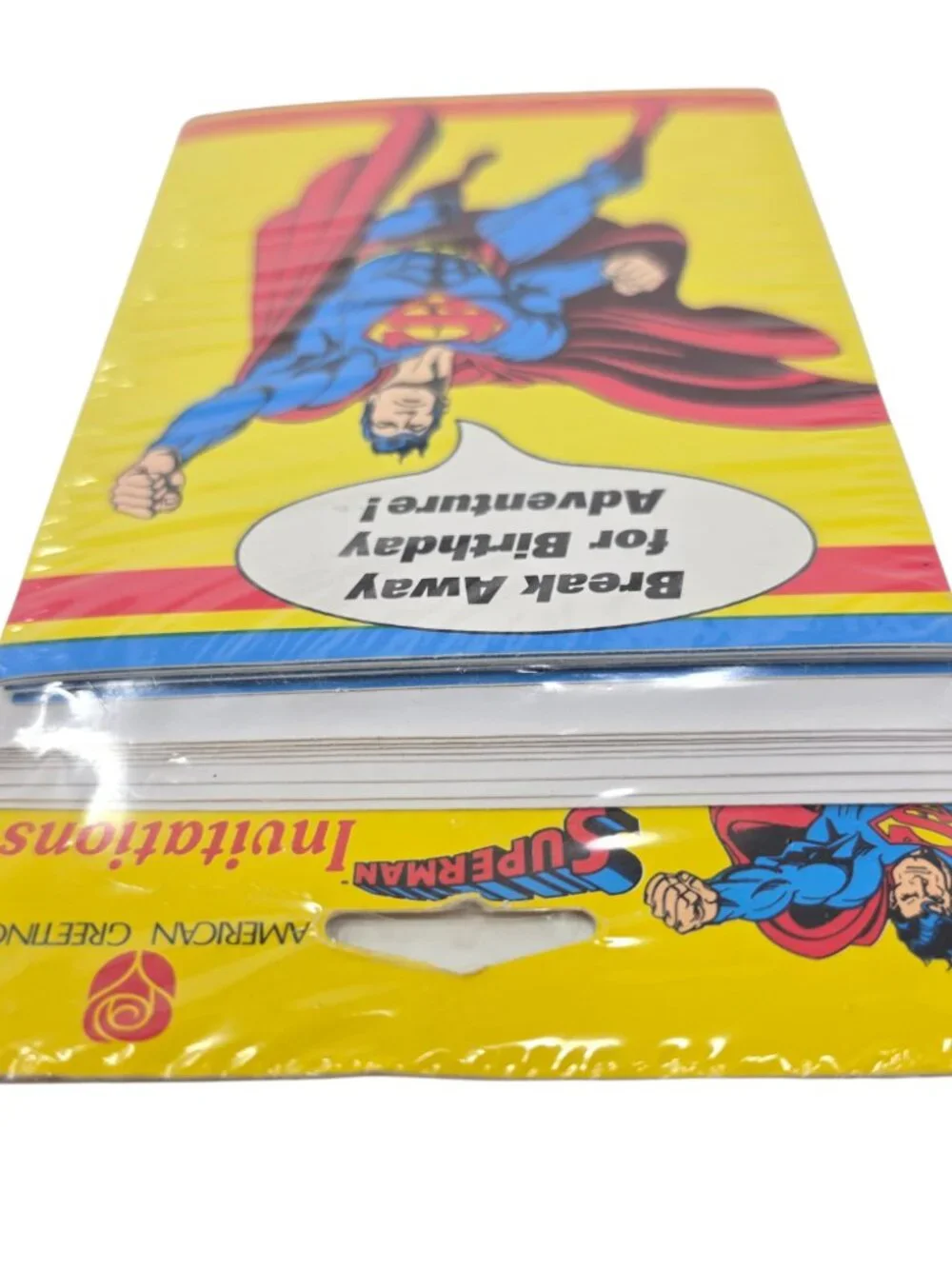 Vtg 1992 Sealed American Greetings Superman Birthday Cards Party Invitations